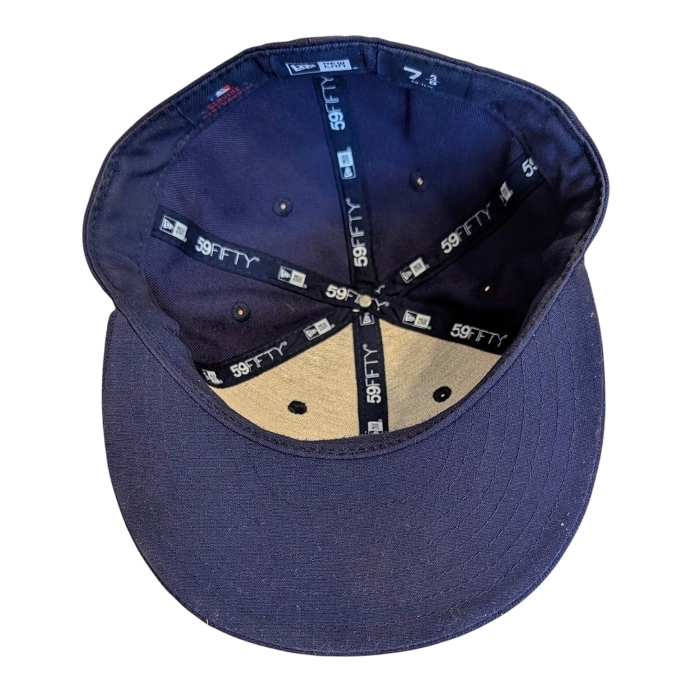 New Era 59FIFTY New York Yankees Fitted Hat Navy Blue 7 3/8 MLB Authentic - Picture 3 of 5
